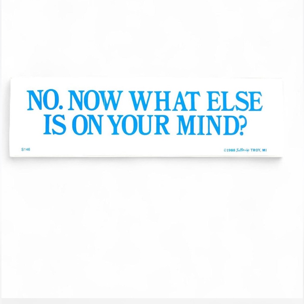 Vintage 80s Bumper Sticker